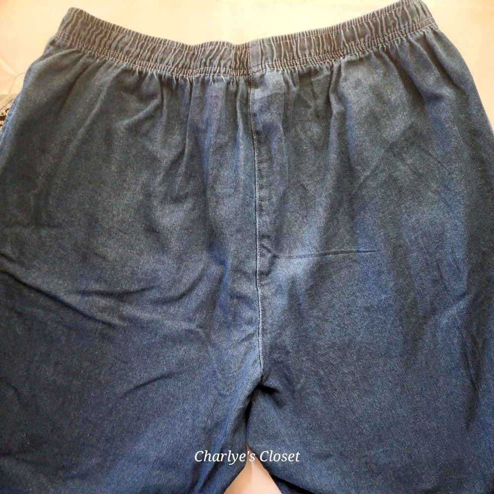 Woman Within Blue Denim Straight Leg‎ Pull-on Jeans Plus Size 22W Petite NWOT - Picture 5 of 7